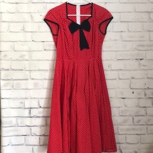 Black and Red Polka Dot 50’s Style Dress